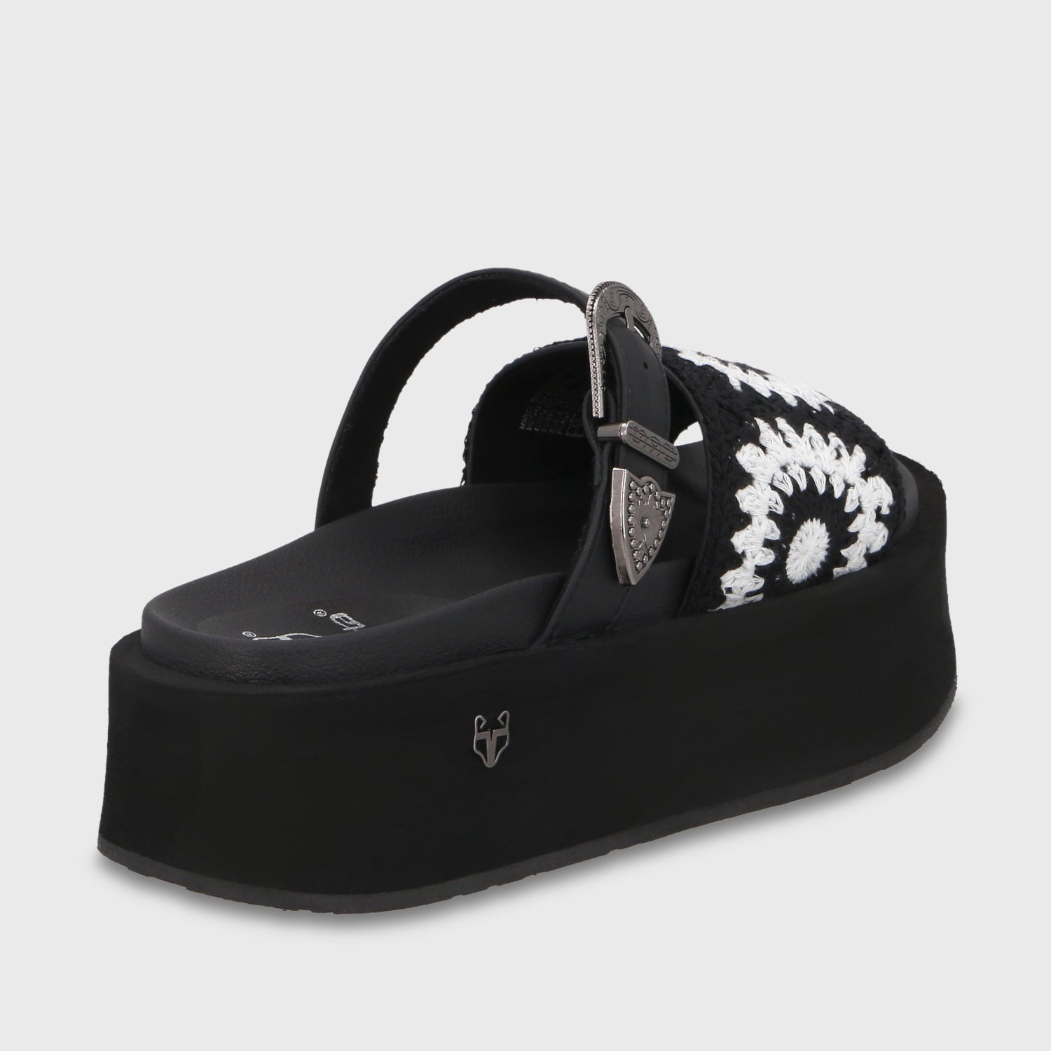 Sandalia Plataforma Negra Mujer 55942 - Gotta Chile