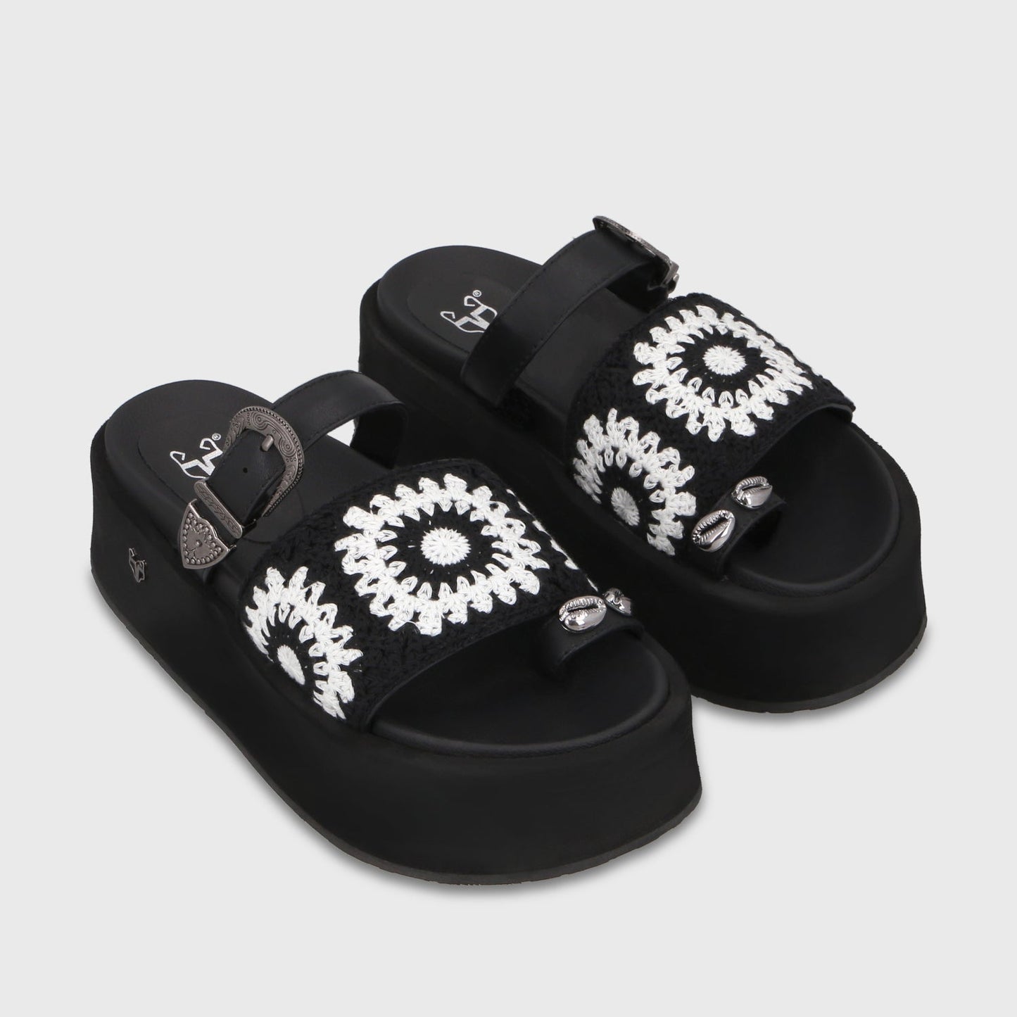Sandalia Plataforma Negra Mujer 55942 - Gotta Chile