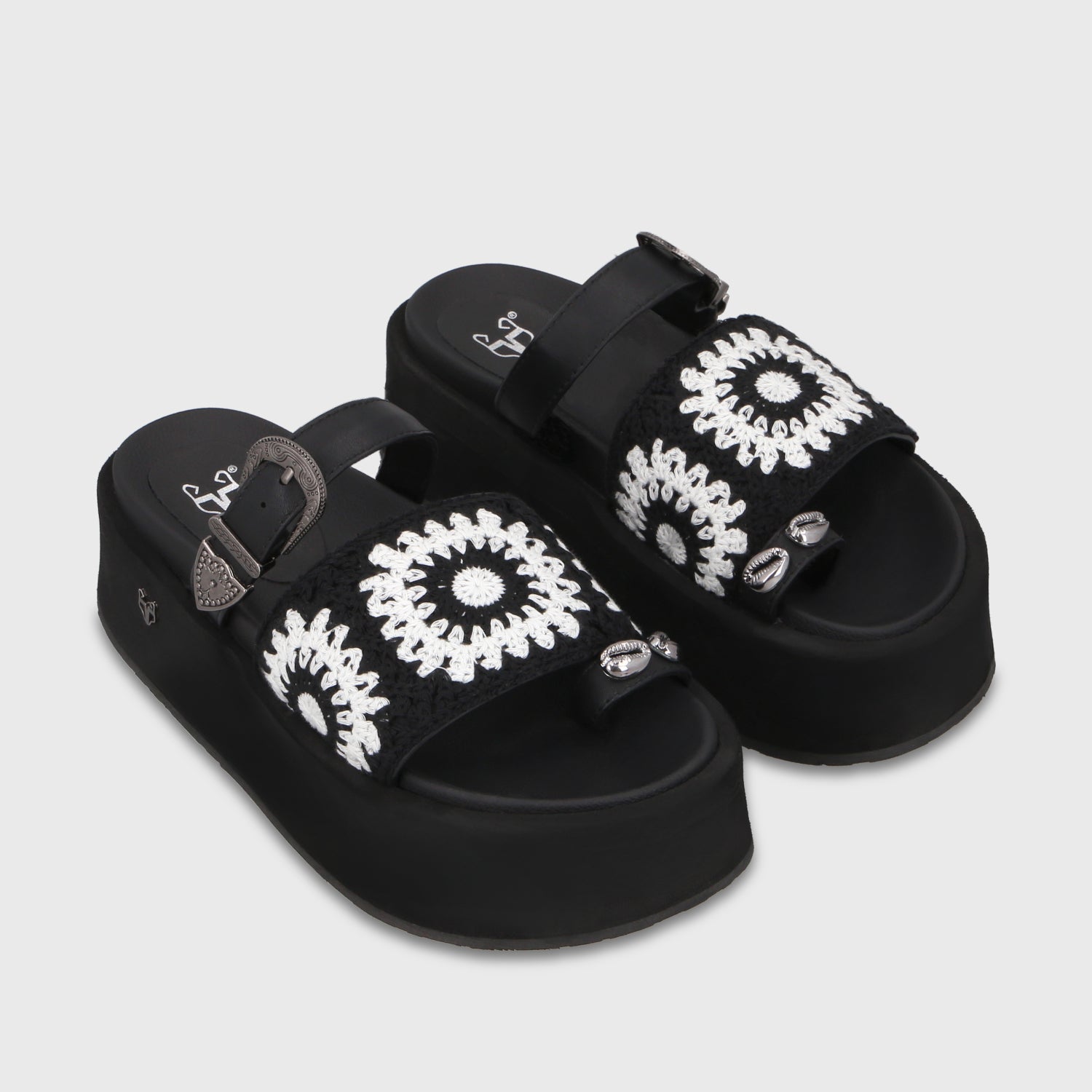 Sandalia Plataforma Negra Mujer 55942 - Gotta Chile