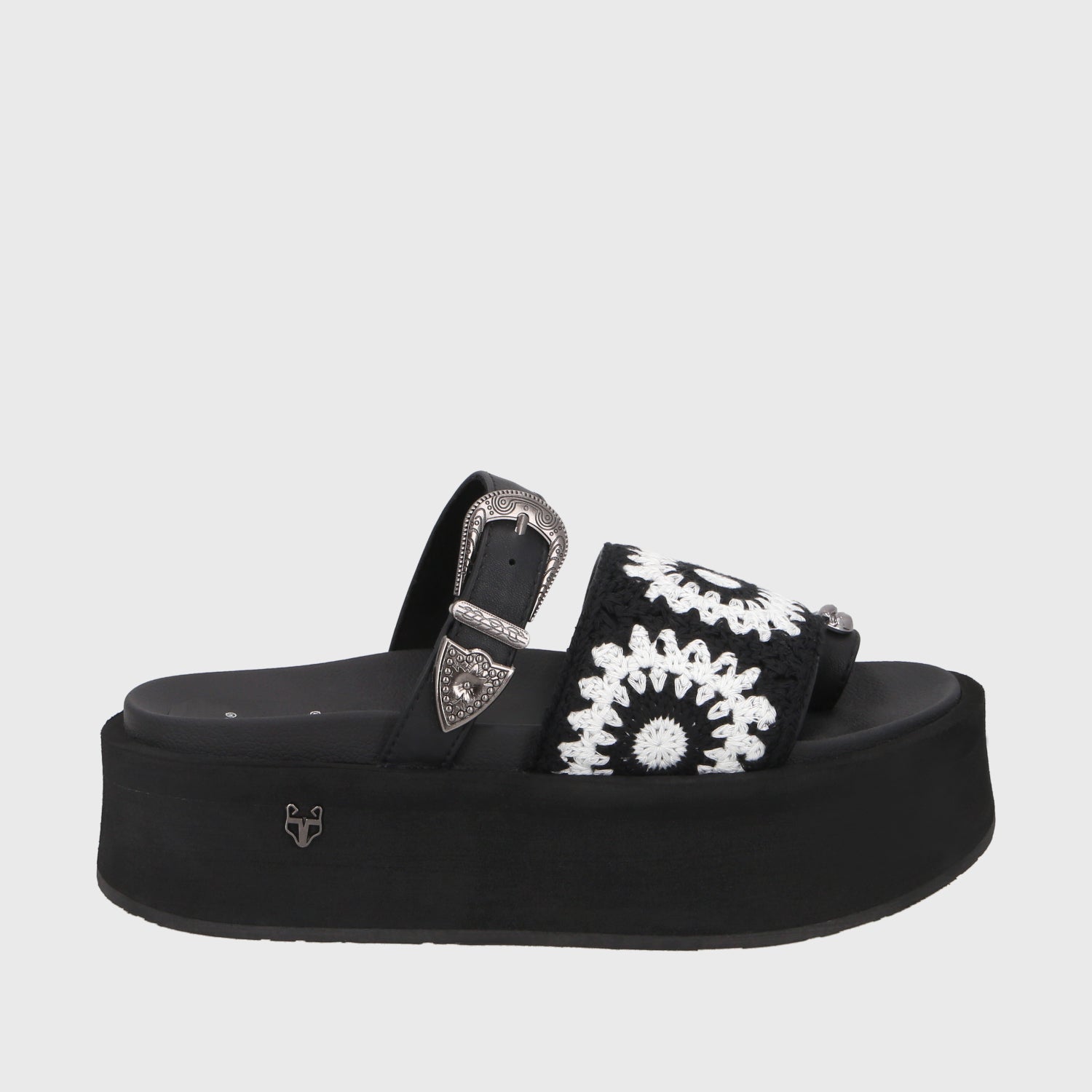 Sandalia Plataforma Negra Mujer 55942 - Gotta Chile