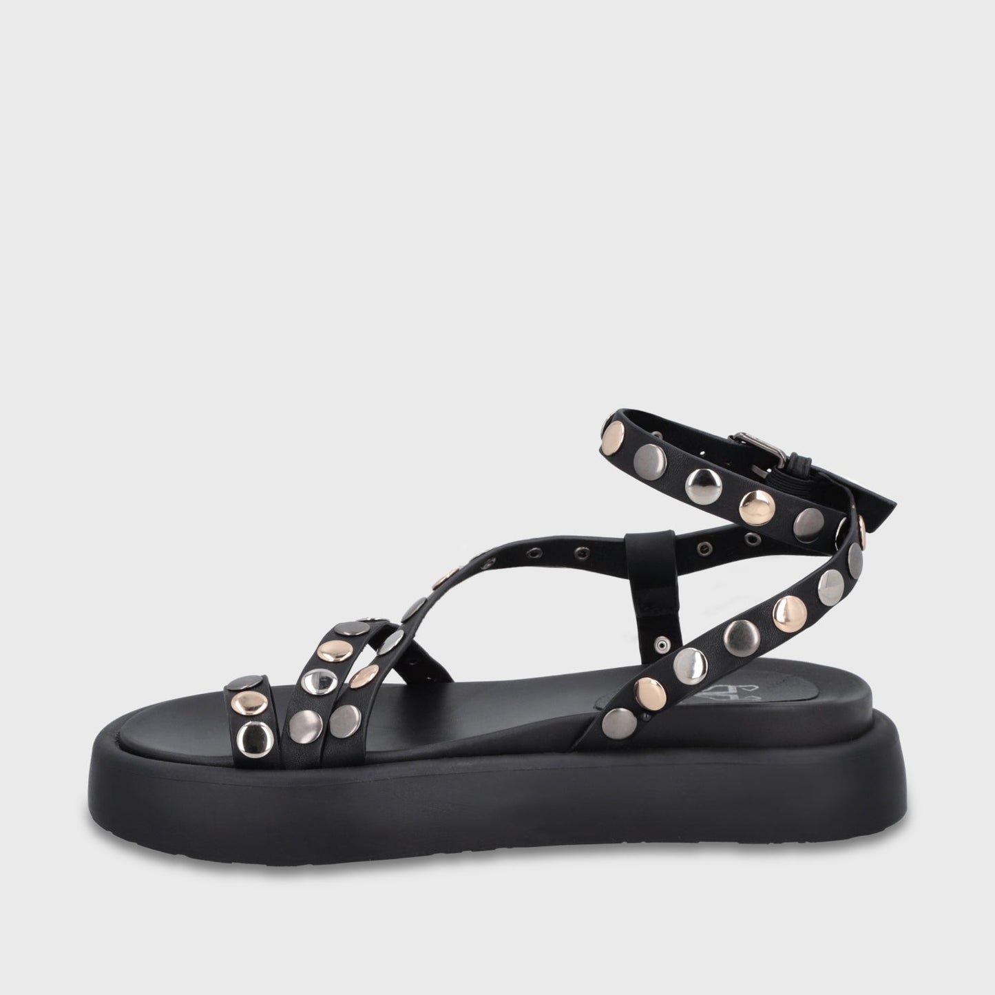 Sandalia Plataforma Negra Mujer 55953 - Gotta Chile