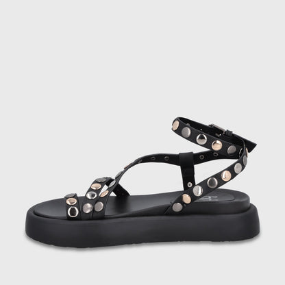 Sandalia Plataforma Negra Mujer 55953 - Gotta Chile