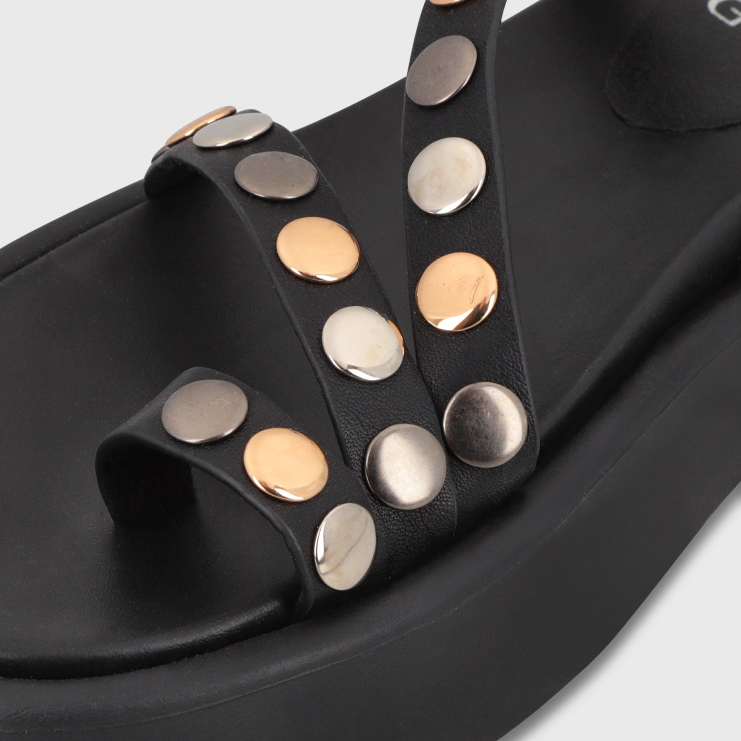 Sandalia Plataforma Negra Mujer 55953 - Gotta Chile