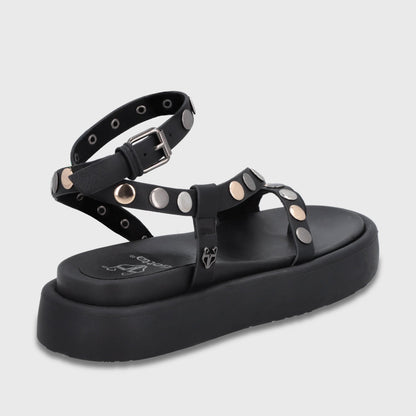 Sandalia Plataforma Negra Mujer 55953 - Gotta Chile