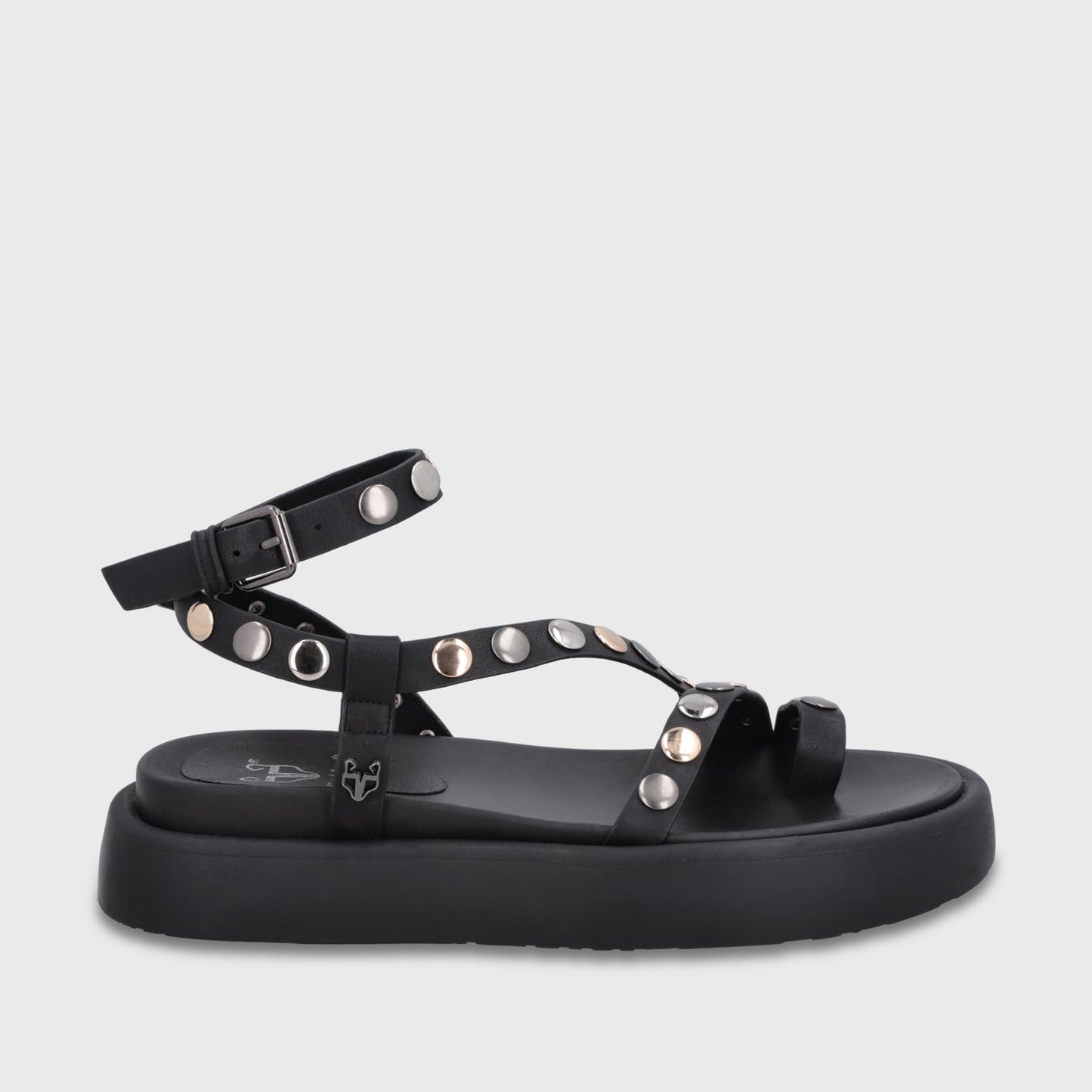 Sandalia Plataforma Negra Mujer 55953 - Gotta Chile