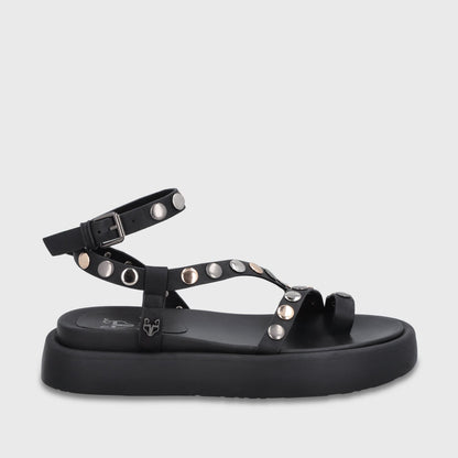 Sandalia Plataforma Negra Mujer 55953 - Gotta Chile