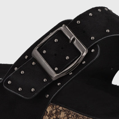 Sandalia Plataforma Negra Mujer 62090 - Gotta Chile