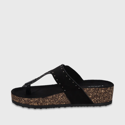 Sandalia Plataforma Negra Mujer 62090 - Gotta Chile