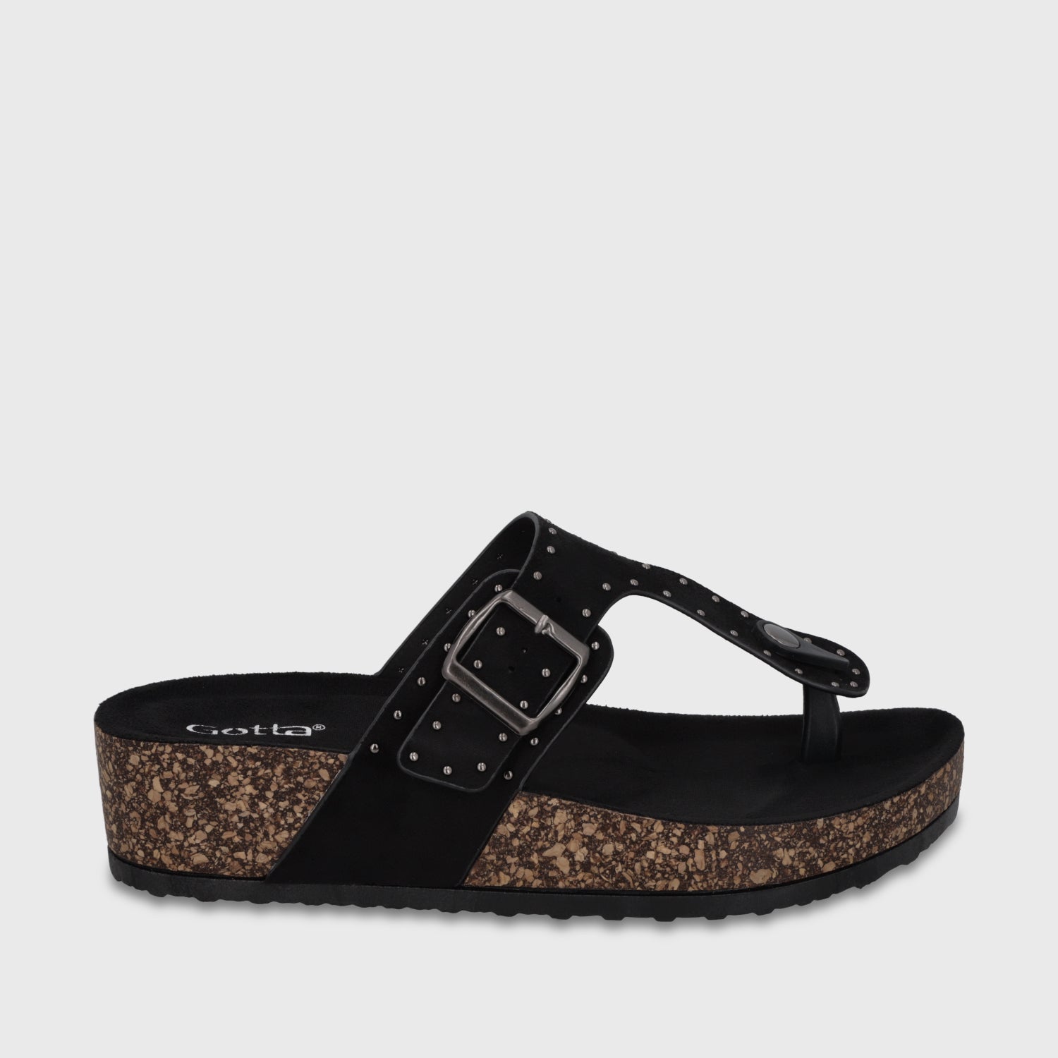 Sandalia Plataforma Negra Mujer 62090 - Gotta Chile