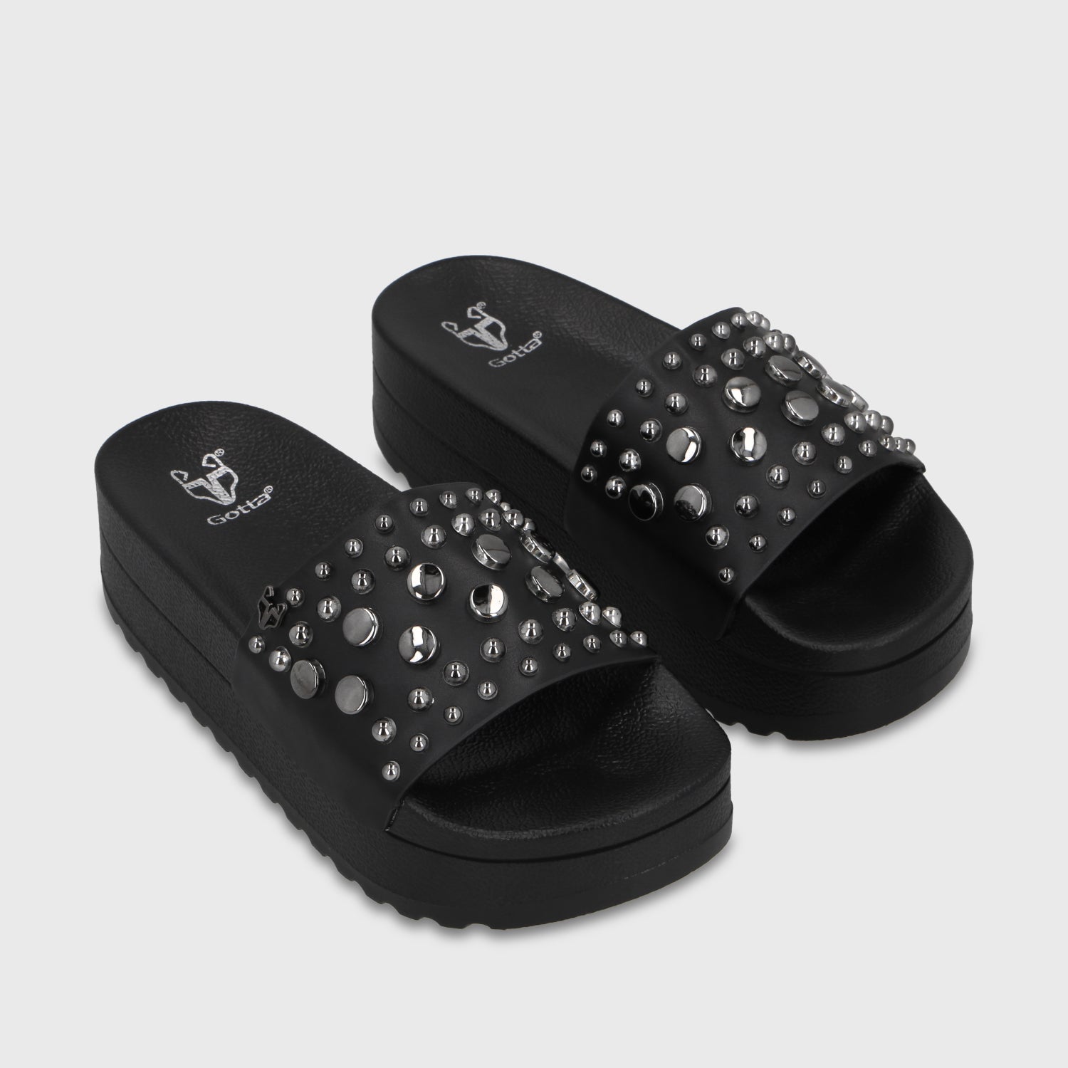 Sandalia Plataforma Negra Mujer 64020 - Gotta Chile