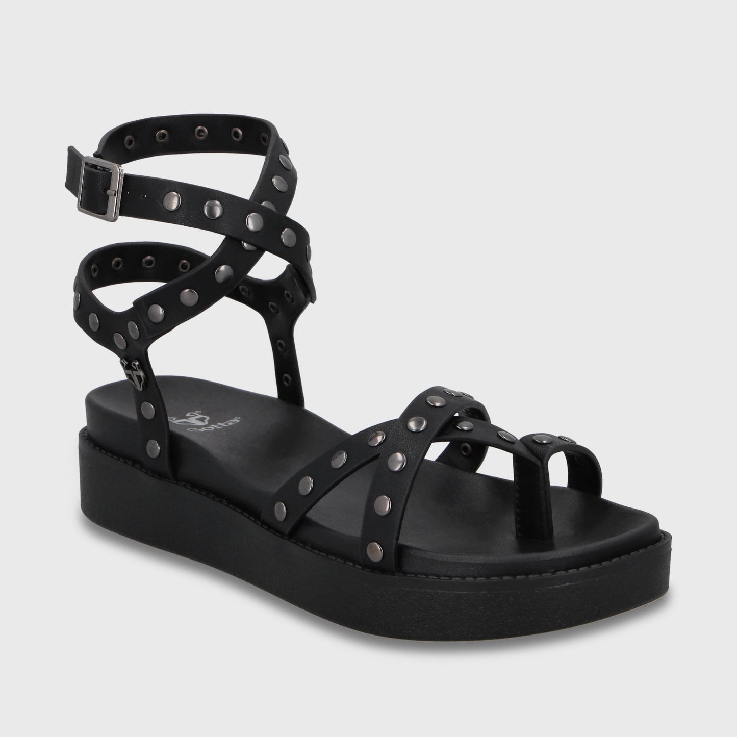 Sandalia Plataforma Negra Mujer 64170 - Gotta Chile