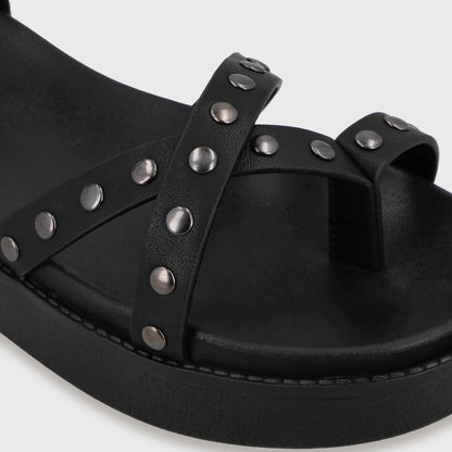 Sandalia Plataforma Negra Mujer 64170 - Gotta Chile