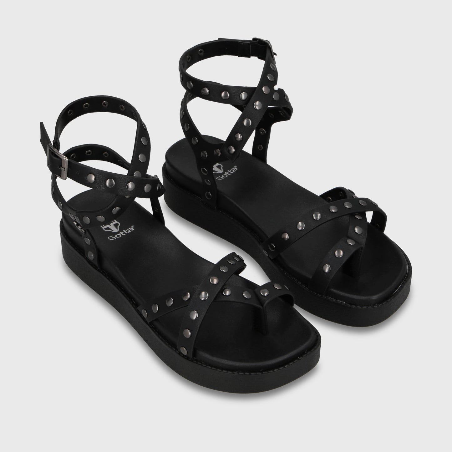 Sandalia Plataforma Negra Mujer 64170 - Gotta Chile