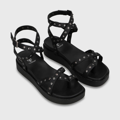 Sandalia Plataforma Negra Mujer 64170 - Gotta Chile
