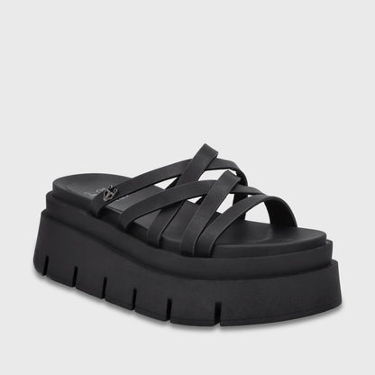 Sandalia Plataforma Negra Mujer 65810 - Gotta Chile