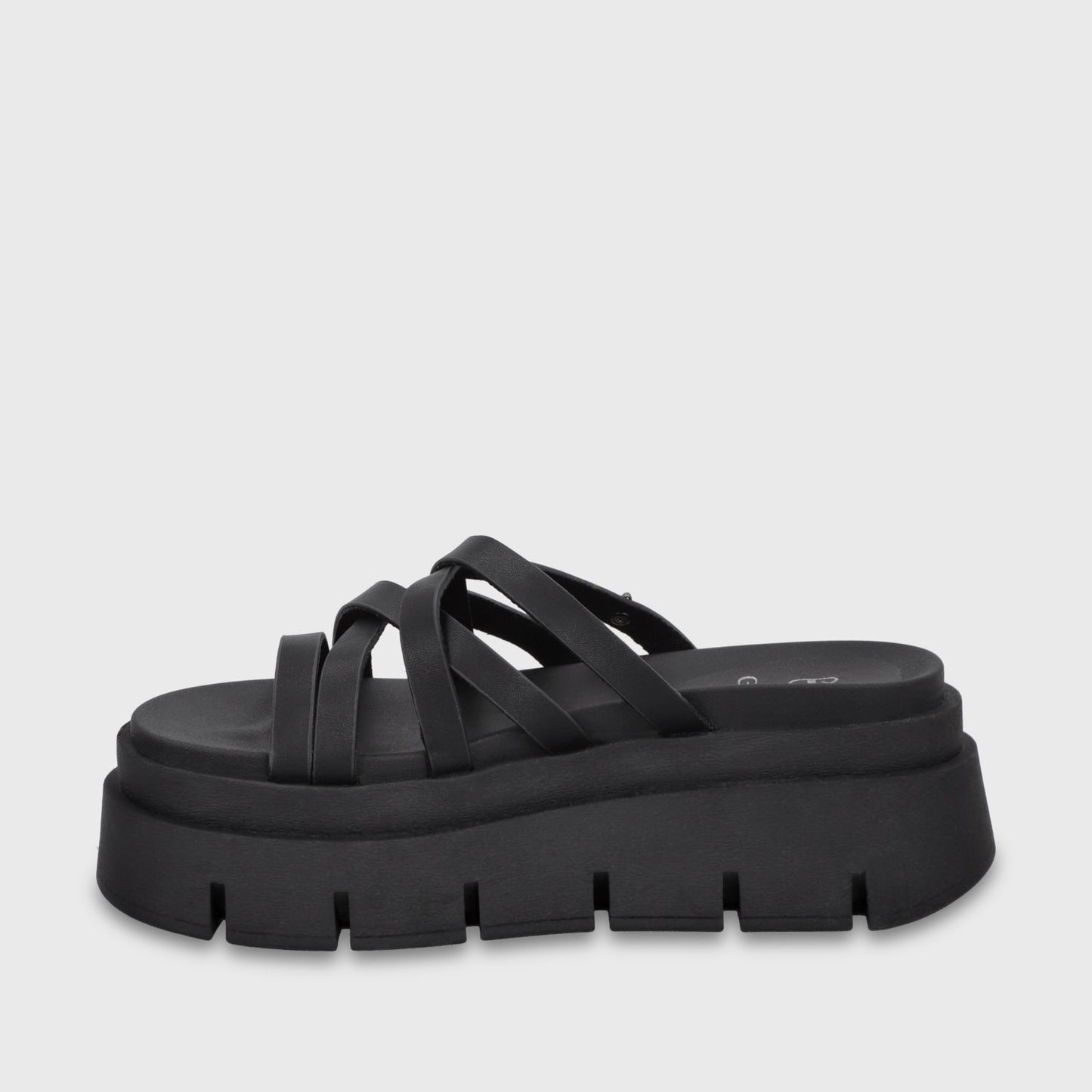 Sandalia Plataforma Negra Mujer 65810 - Gotta Chile