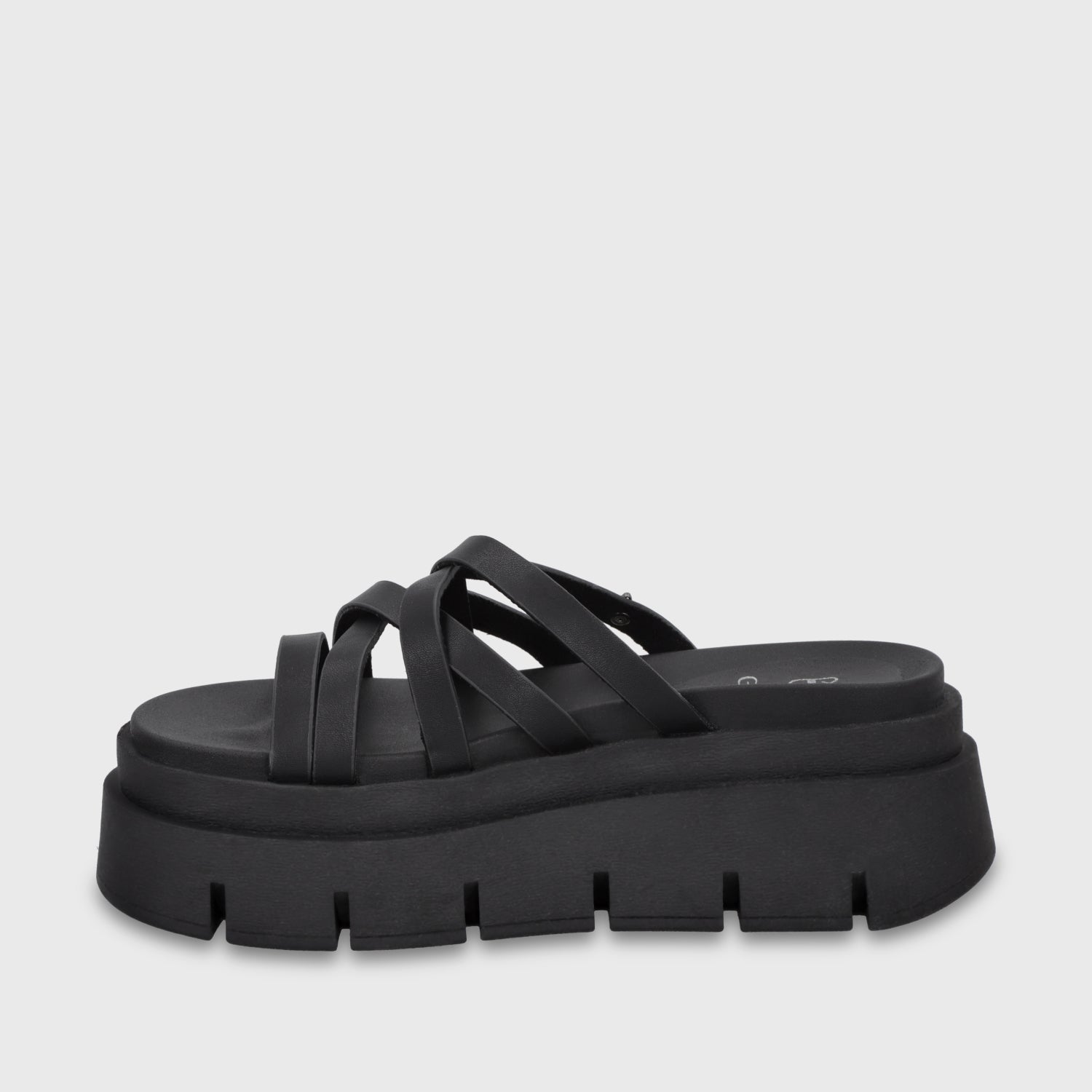 Sandalia Plataforma Negra Mujer 65810 - Gotta Chile