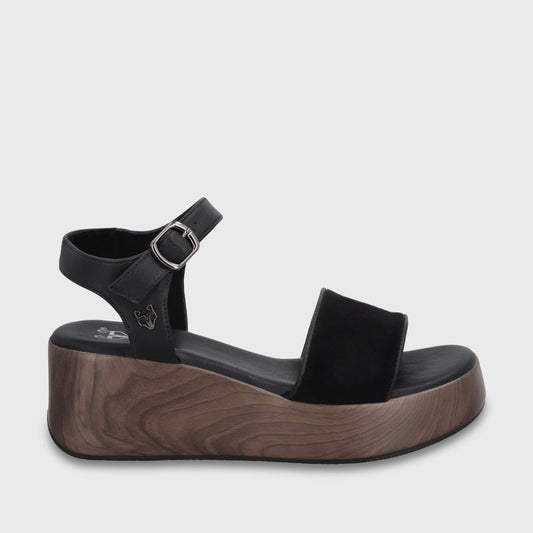 Sandalia Plataforma Negra Mujer 65820 - Gotta Chile
