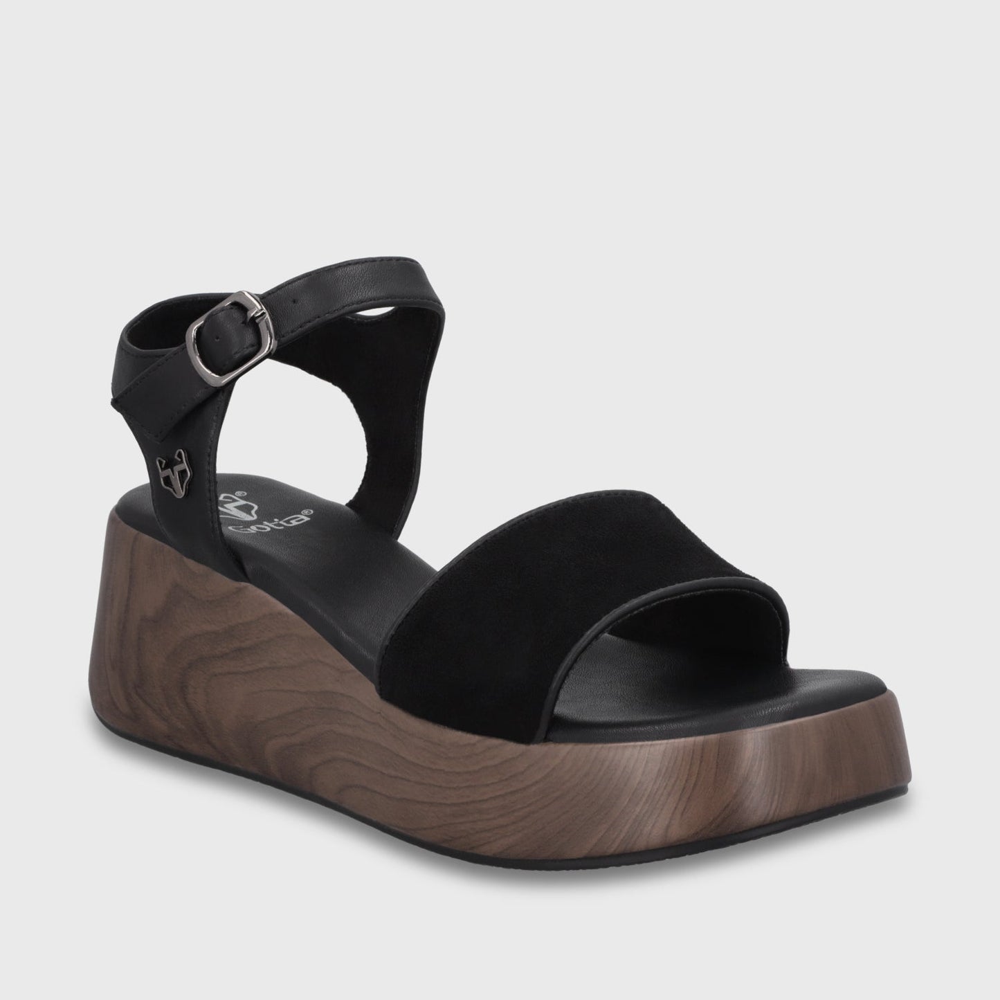 Sandalia Plataforma Negra Mujer 65820 - Gotta Chile