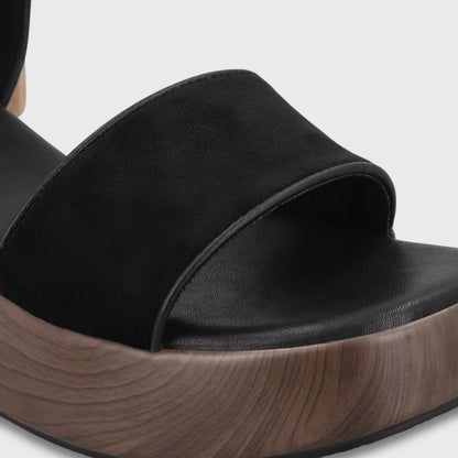 Sandalia Plataforma Negra Mujer 65820 - Gotta Chile