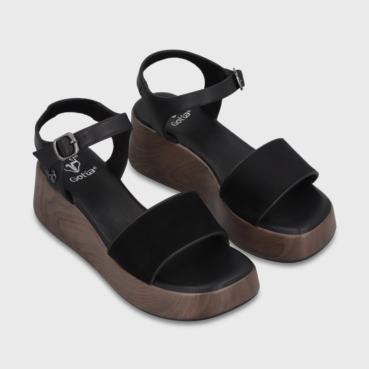 Sandalia Plataforma Negra Mujer 65820 - Gotta Chile