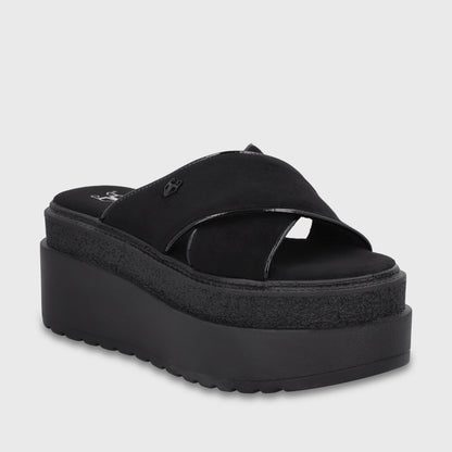 Sandalia Plataforma Negra Mujer 65930 - Gotta Chile