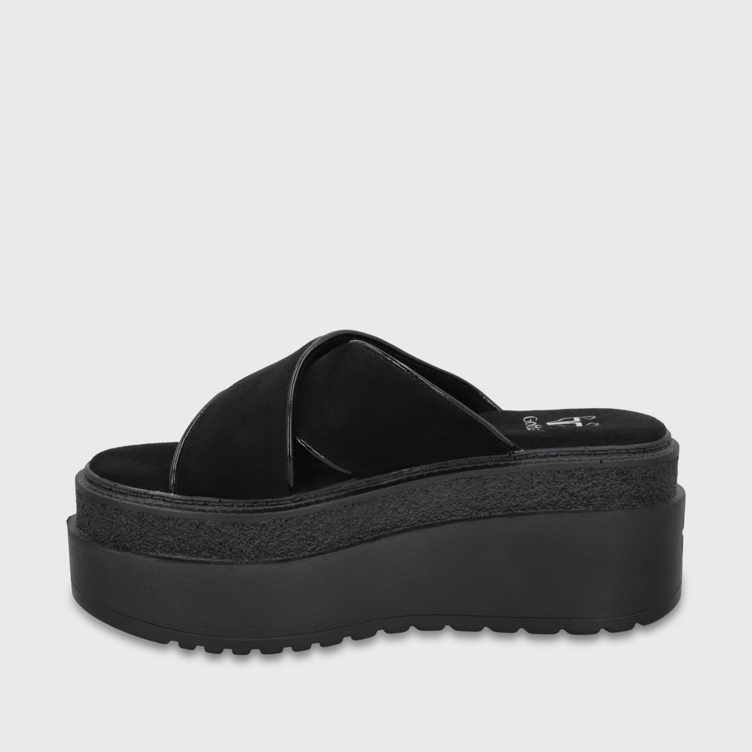 Sandalia Plataforma Negra Mujer 65930 - Gotta Chile