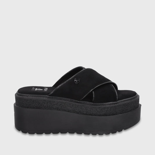Sandalia Plataforma Negra Mujer 65930 - Gotta Chile
