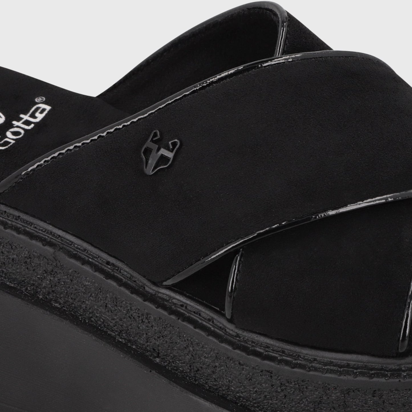 Sandalia Plataforma Negra Mujer 65930 - Gotta Chile