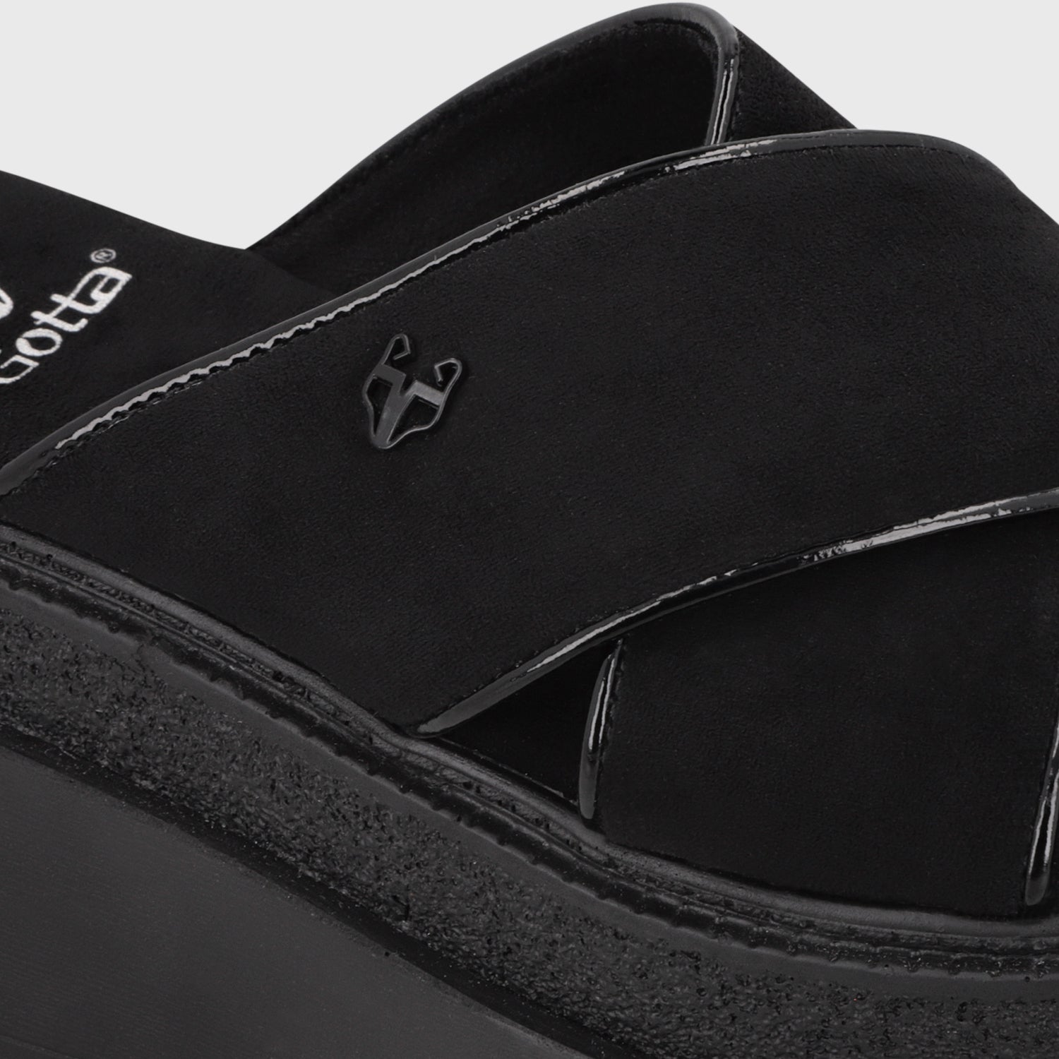 Sandalia Plataforma Negra Mujer 65930 - Gotta Chile