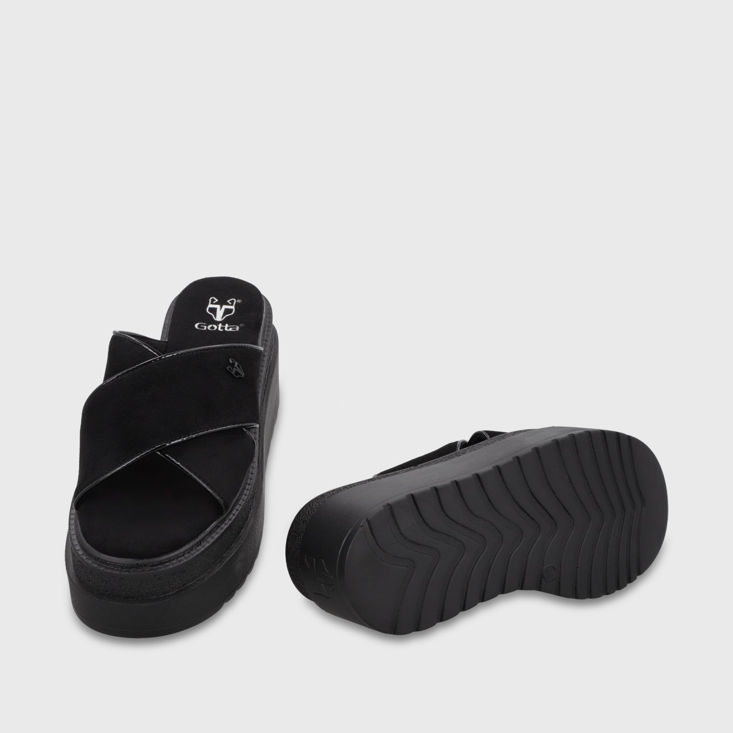 Sandalia Plataforma Negra Mujer 65930 - Gotta Chile