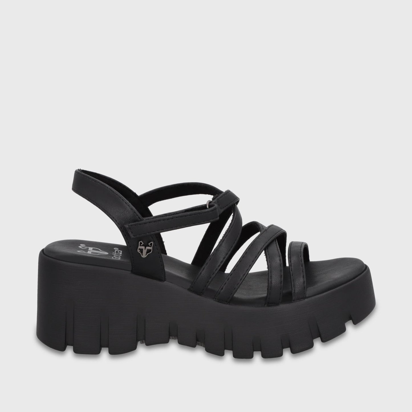 Sandalia Plataforma Negra Mujer 65940 - Gotta Chile