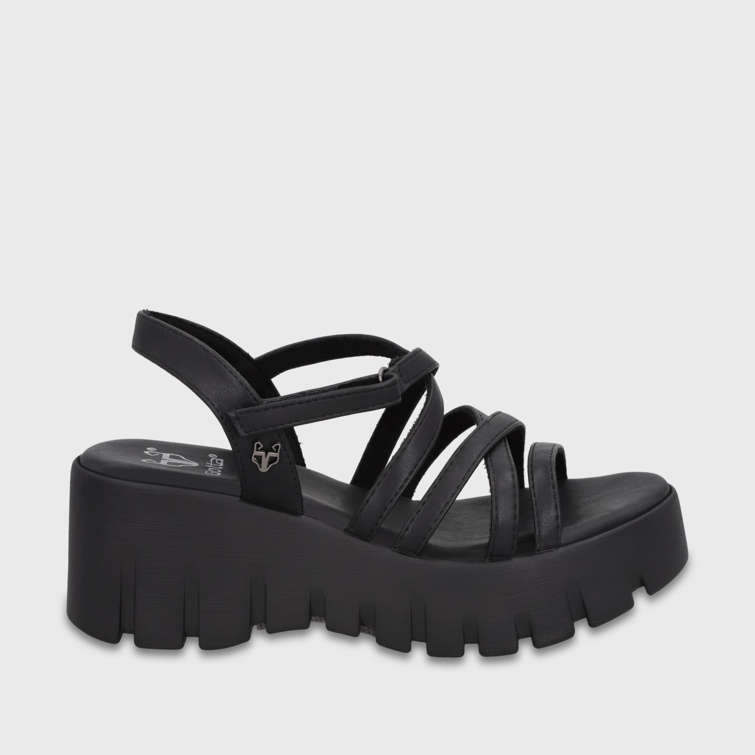 Sandalia Plataforma Negra Mujer 65940 - Gotta Chile