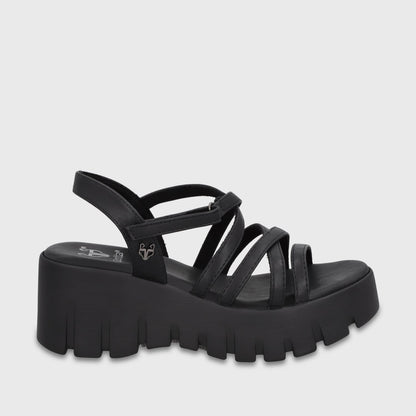 Sandalia Plataforma Negra Mujer 65940 - Gotta Chile
