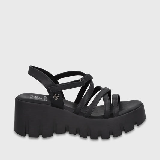 Sandalia Plataforma Negra Mujer 65940 - Gotta Chile