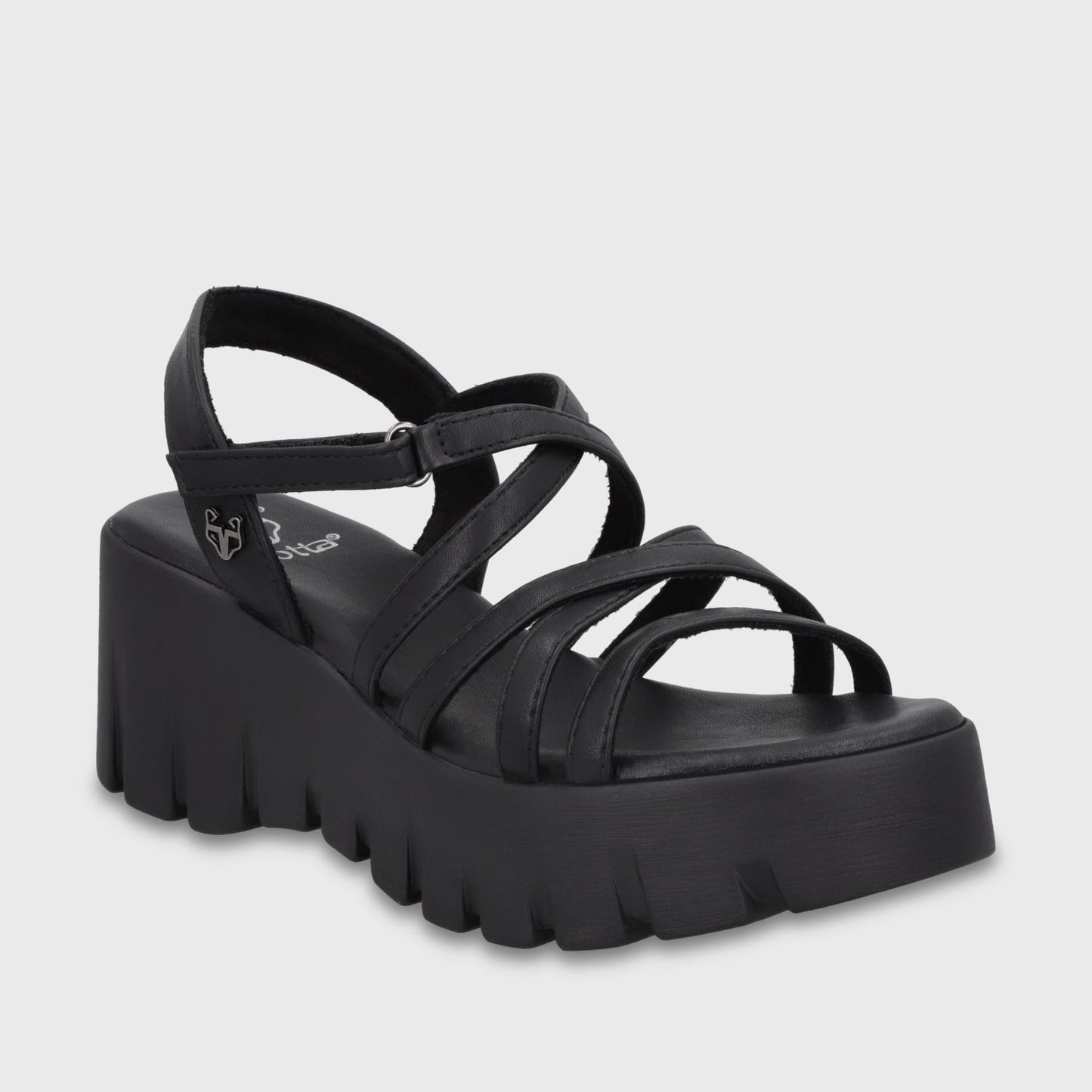 Sandalia Plataforma Negra Mujer 65940 - Gotta Chile