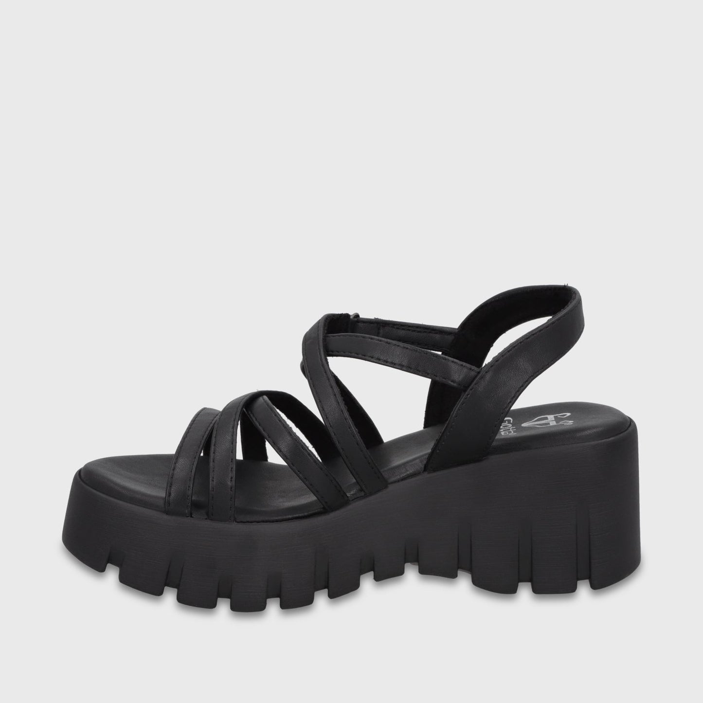Sandalia Plataforma Negra Mujer 65940 - Gotta Chile