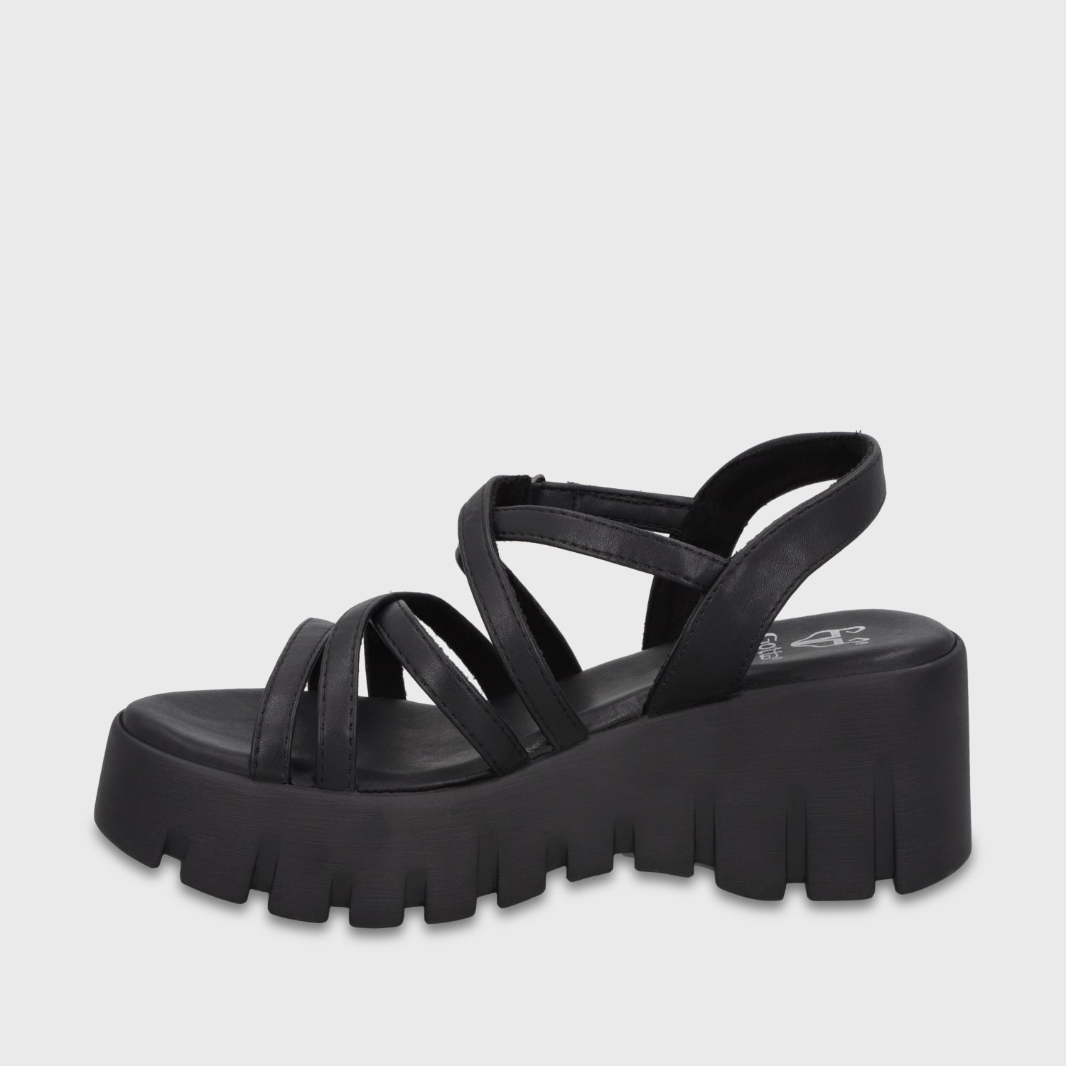 Sandalia Plataforma Negra Mujer 65940 - Gotta Chile