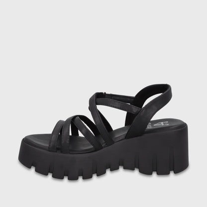 Sandalia Plataforma Negra Mujer 65940 - Gotta Chile