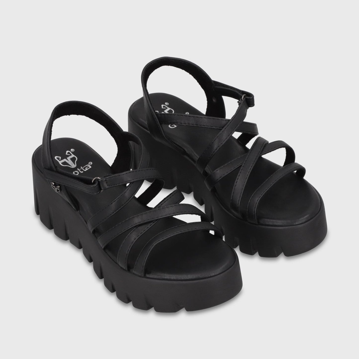 Sandalia Plataforma Negra Mujer 65940 - Gotta Chile