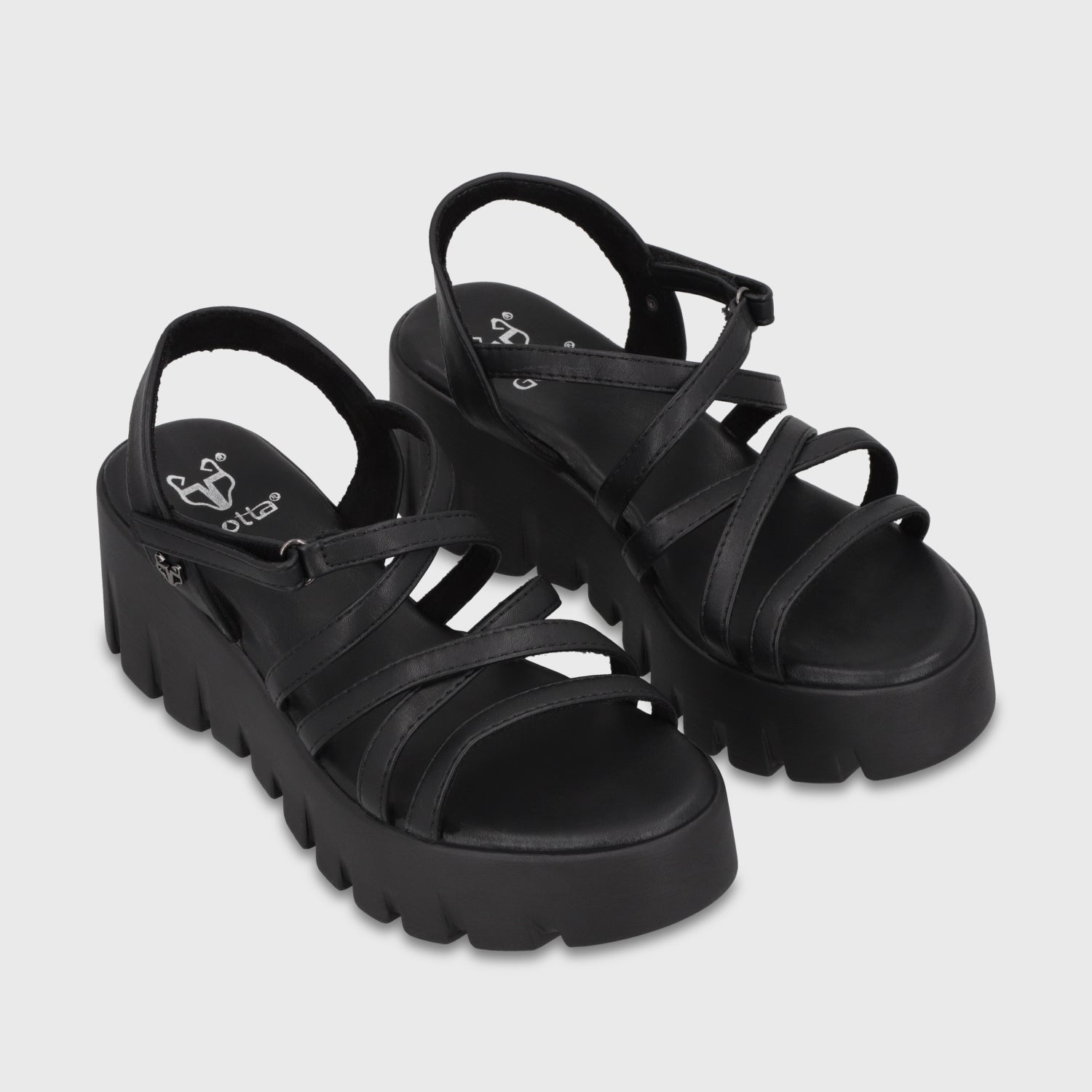 Sandalia Plataforma Negra Mujer 65940 - Gotta Chile
