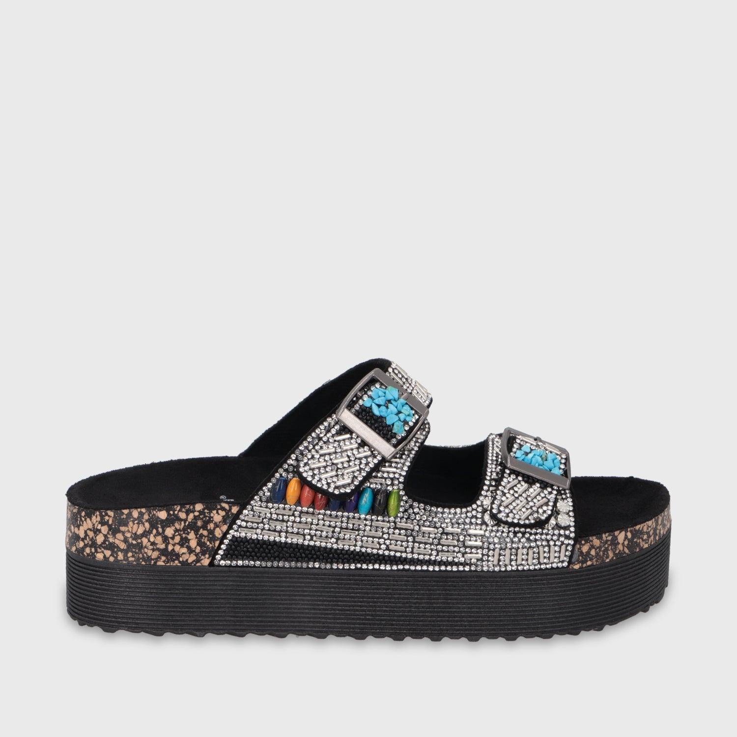 Sandalia Plataforma Negra Mujer 65952 - Gotta Chile