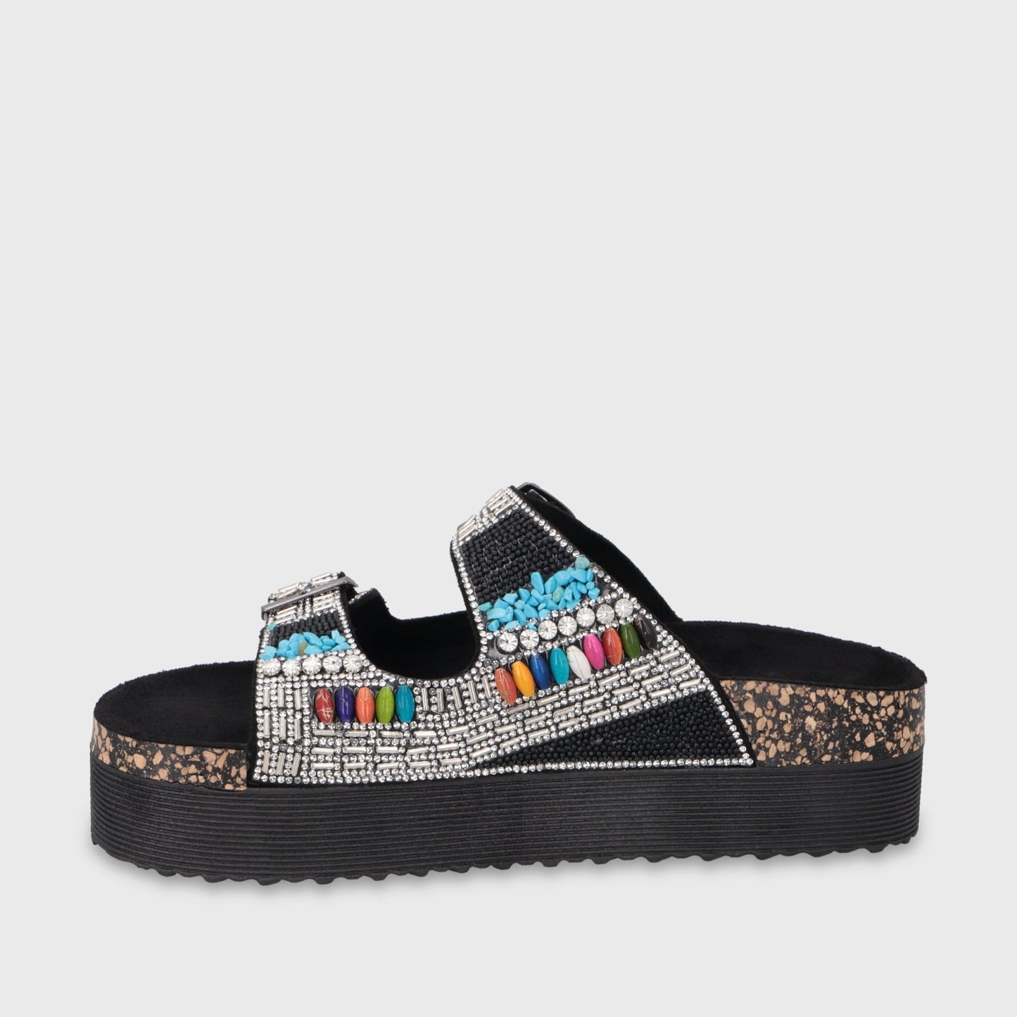 Sandalia Plataforma Negra Mujer 65952 - Gotta Chile