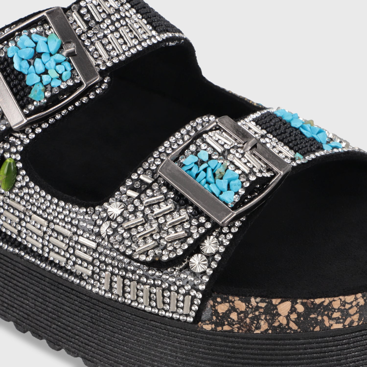 Sandalia Plataforma Negra Mujer 65952 - Gotta Chile