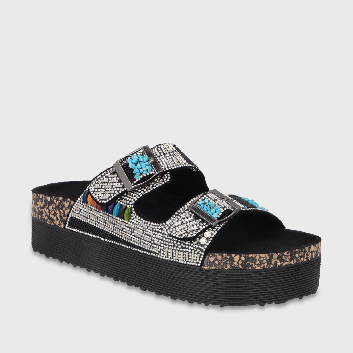 Sandalia Plataforma Negra Mujer 65952 - Gotta Chile