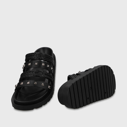 Sandalia Plataforma Negra Mujer 65960 - Gotta Chile