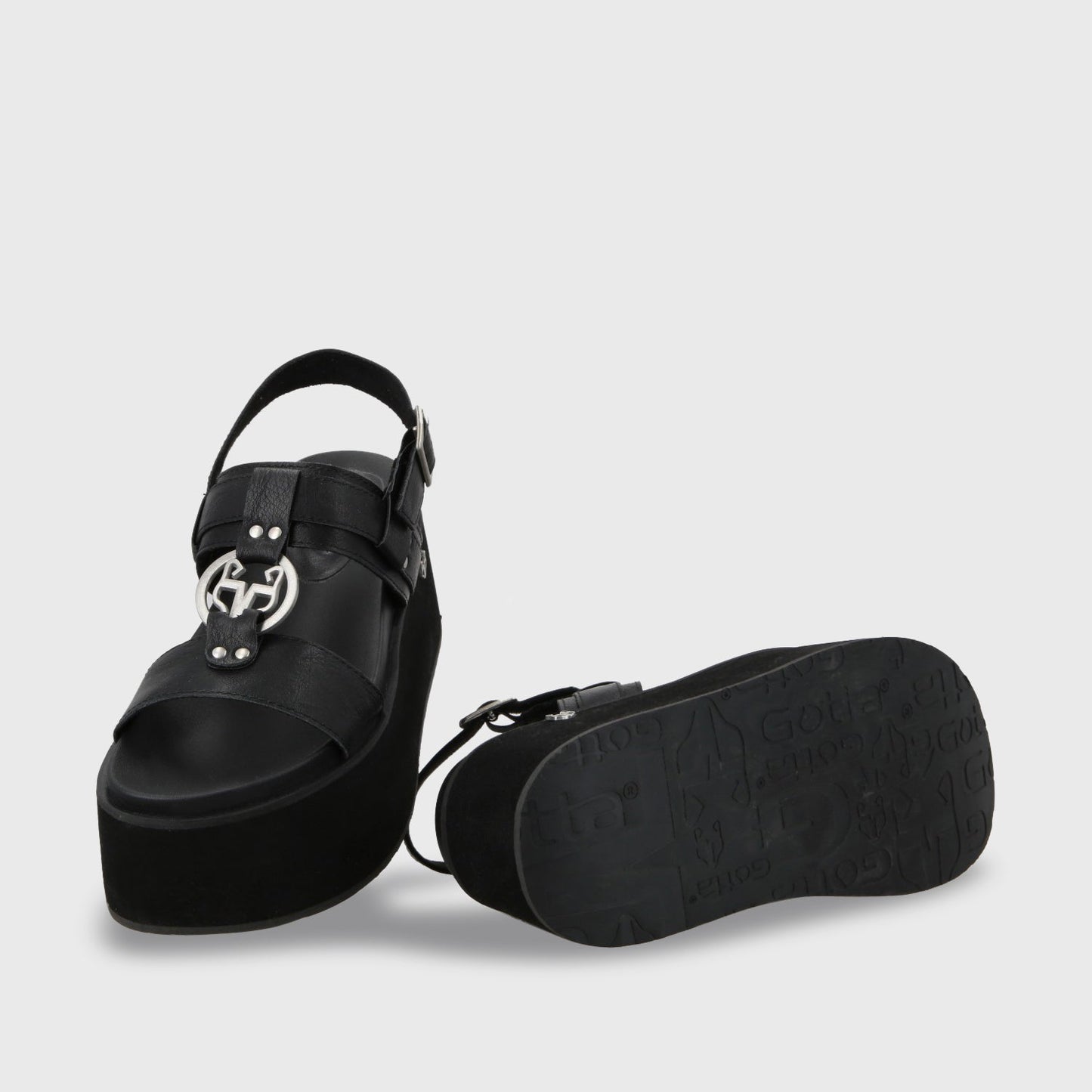 Sandalia Plataforma Negro Mujer 35186 - Gotta Chile