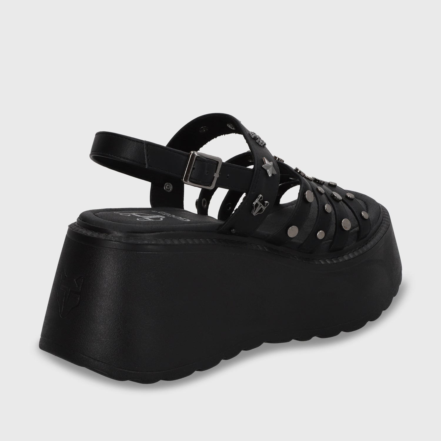 Sandalia Plataforma Negro Mujer 53723 - Gotta Chile