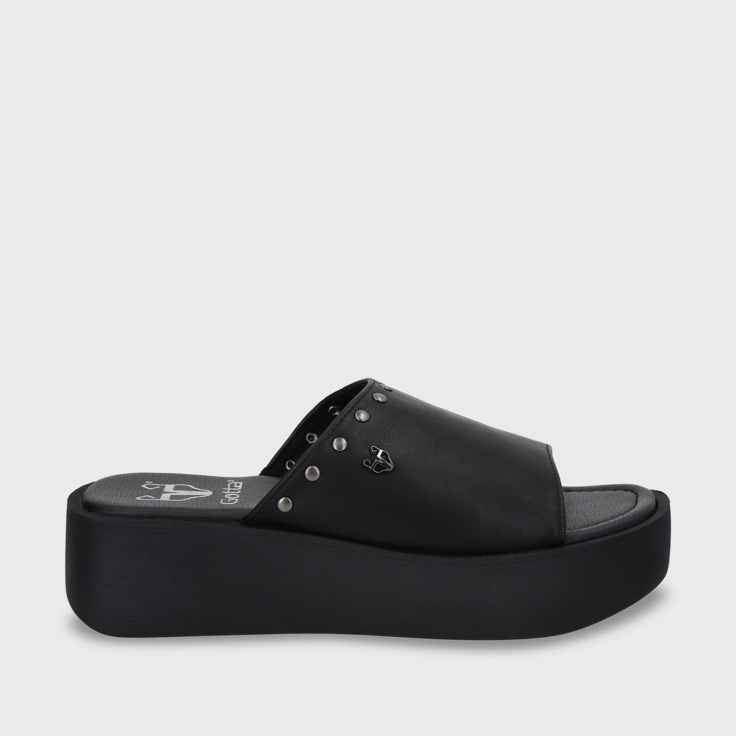 Sandalia Plataforma Negro Mujer 53730 - Gotta Chile