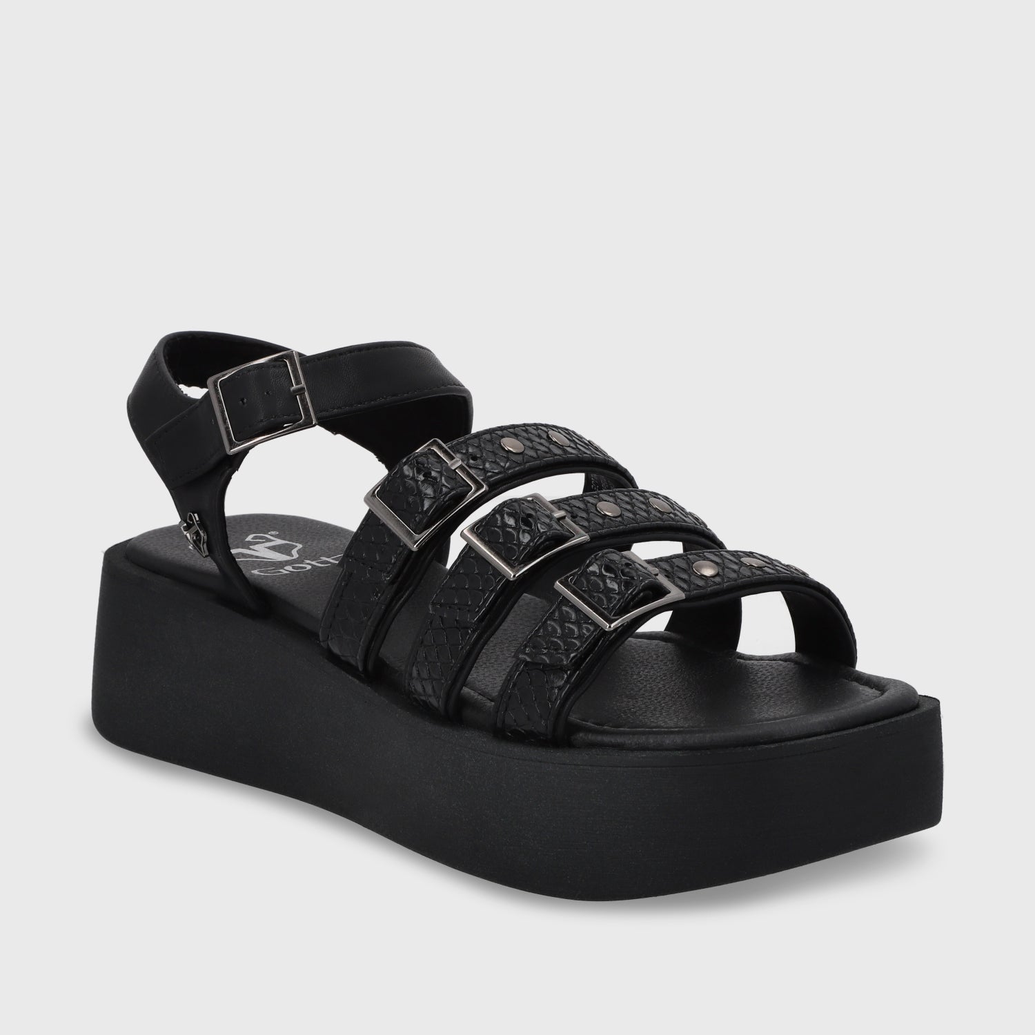 Sandalia Plataforma Negro Mujer 53731 - Gotta Chile